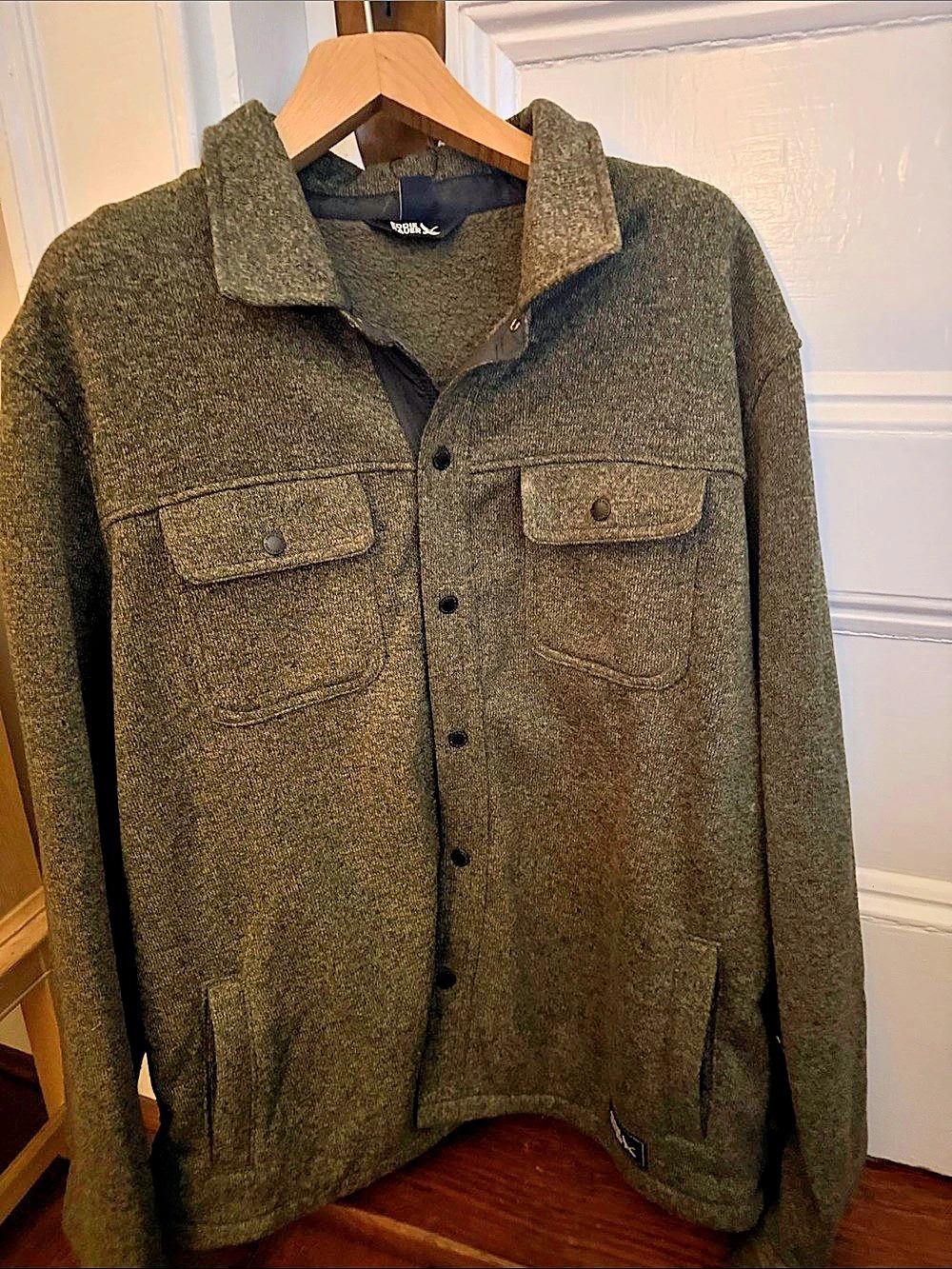 Eddie Bauer Fleece Shirt Jacket Men's Green